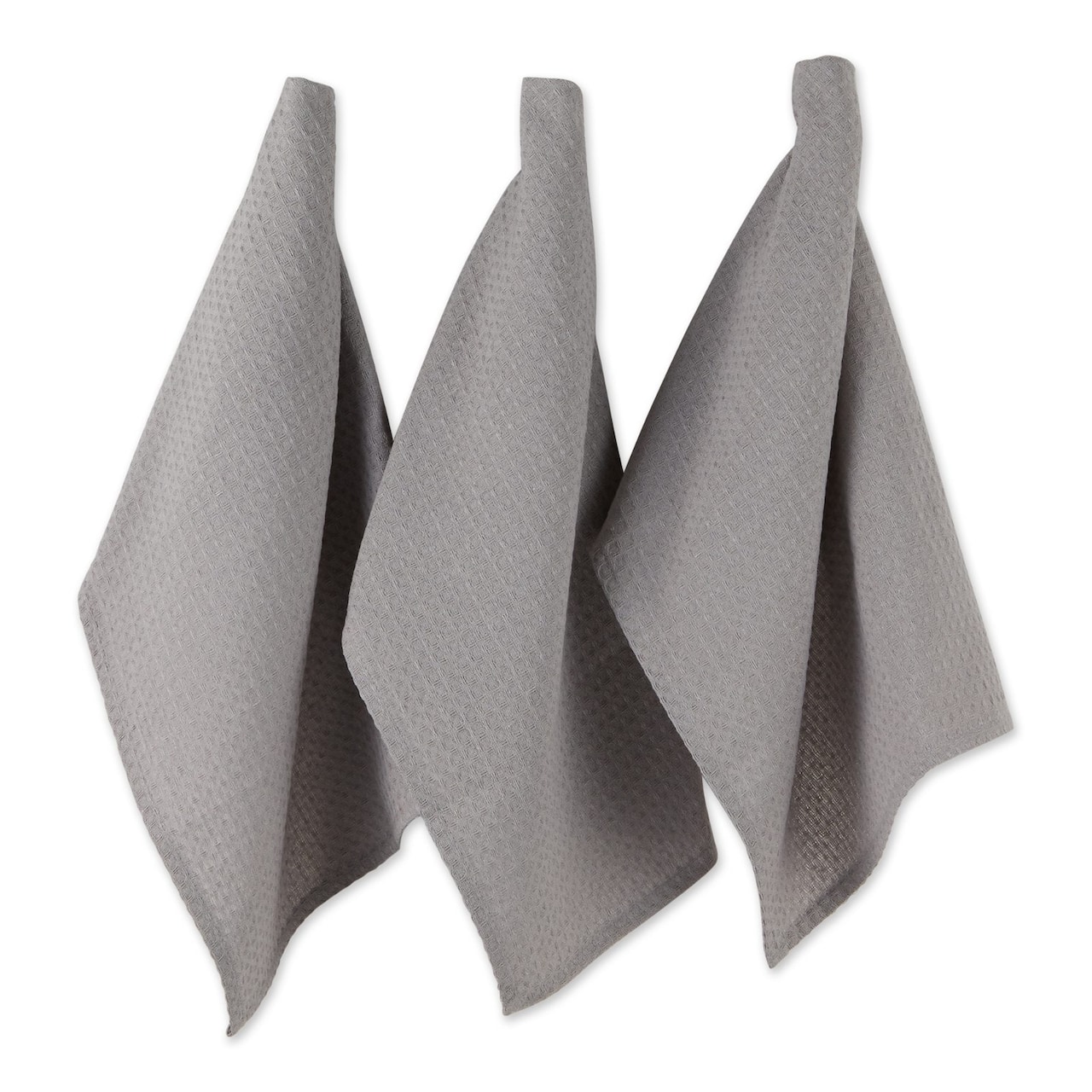 DII® Gray Recycled Cotton Waffle Dish Towels, 6ct.
